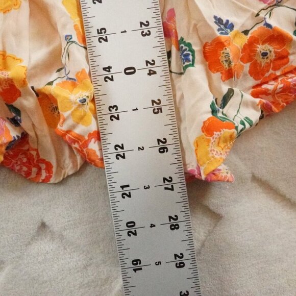 Storia Romper Womens Small Floral Multi Color V-Neck Short Sleeve - Picture 8 of 11